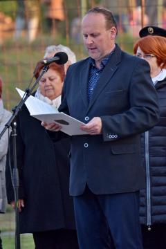 Prítomným sa prihovoril starosta obce Ing. Ján Daň Prítomným sa prihovoril starosta obce Ing. Ján Daň